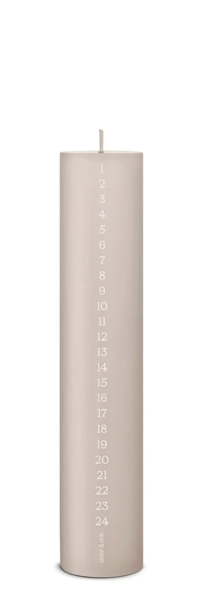 E&E Calendar Cone Candle in Linen