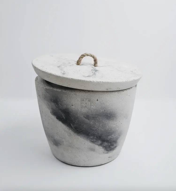 Outdoor Neutral Candle Large with Lid