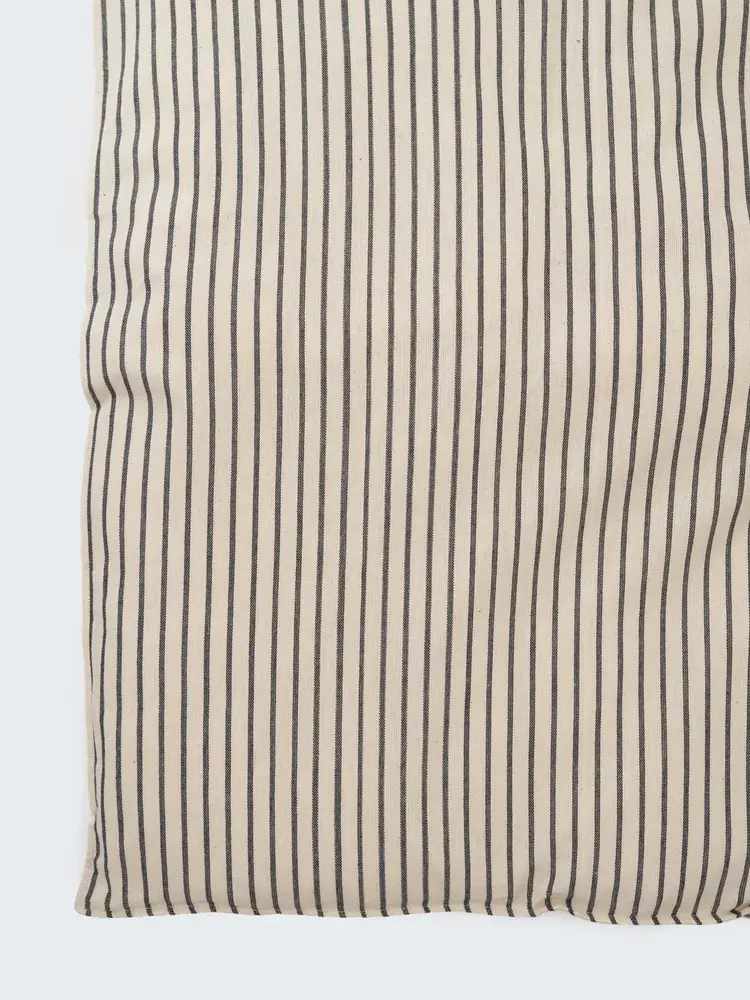 Overlay Mattress with Removable Cover in Black & White Stripe