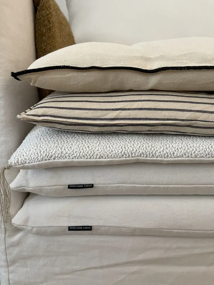 Tufted Overlay Mattress or Sofa Topper with Black Piping