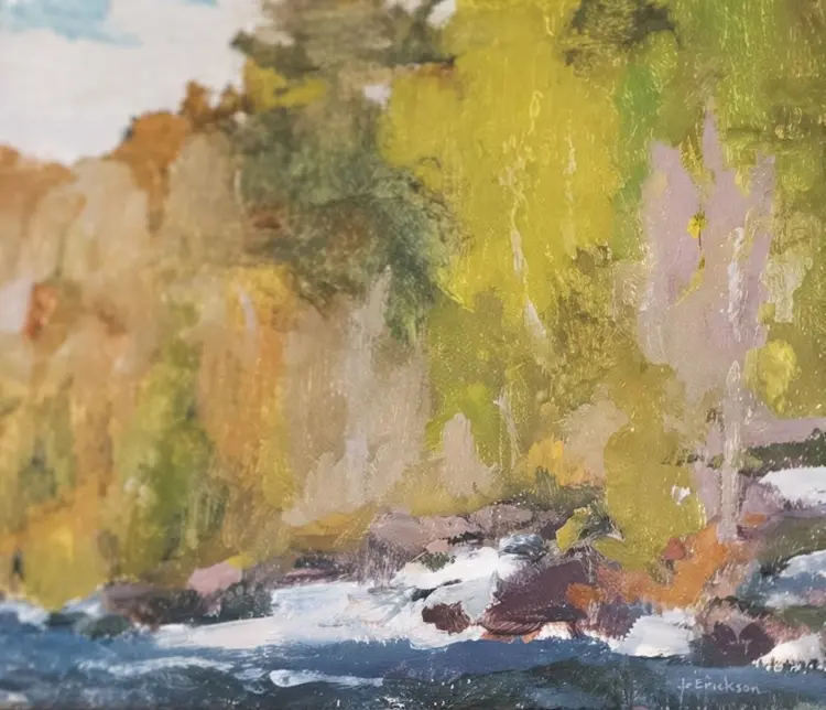 "Ragged Falls, Algonquin"  painting