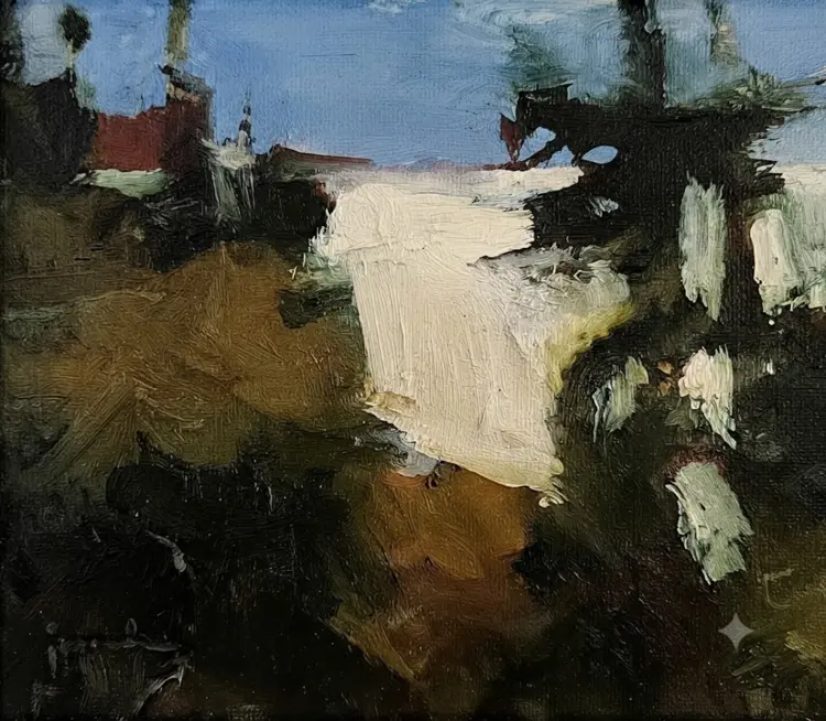 'The Falls' oil painting by Maria Josenhans