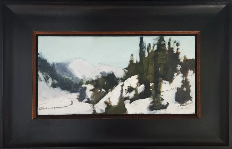 Baker Backcountry oil painting, framed