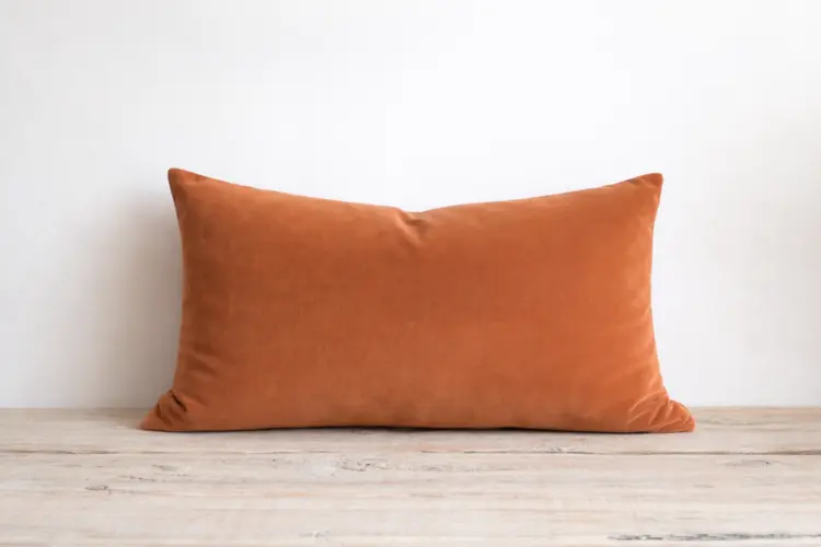 Emile Velvet Cushion in Copper