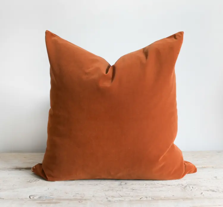 Emile Velvet Cushion in Copper