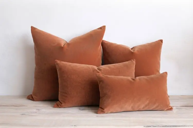 Emile Velvet Cushion in Copper