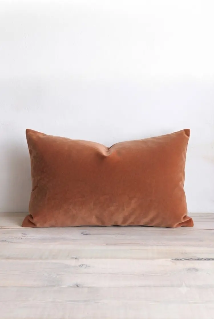 Emile Velvet Cushion in Copper