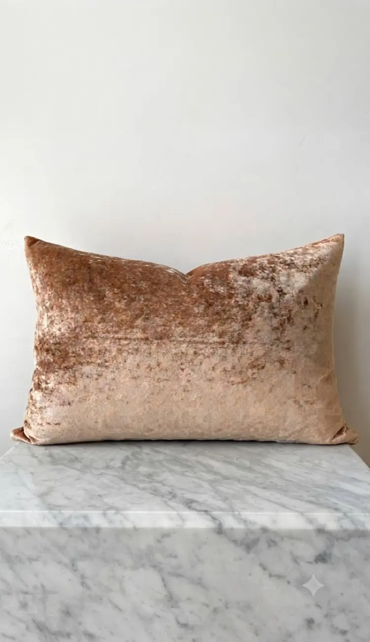 Mulberry Fortrose Velvet Pillow in Copper
