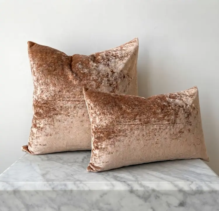 Mulberry Fortrose Velvet Pillow in Copper