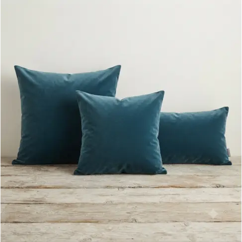 Velvet Cushion in Ocean