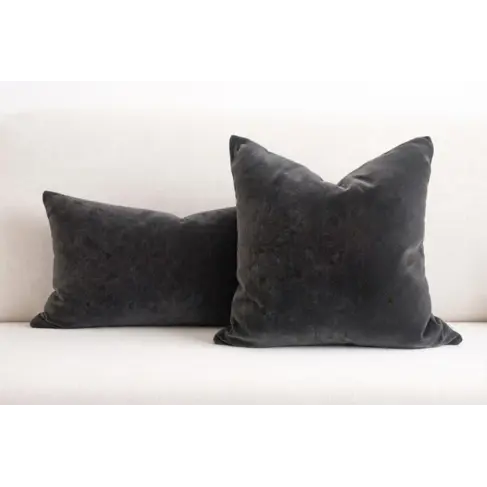 Velvet Cushion in Thundercloud