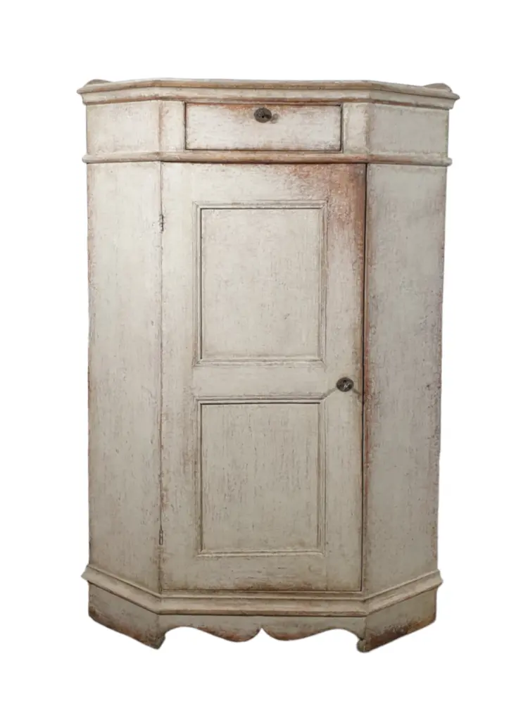 Antique Swedish Corner Cabinet