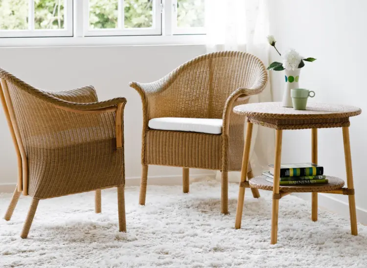 Classic Rattan Chair in Natural Loom w cushion