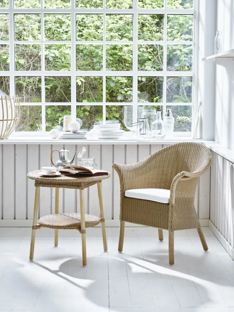 Classic Rattan Chair in Natural Loom w cushion