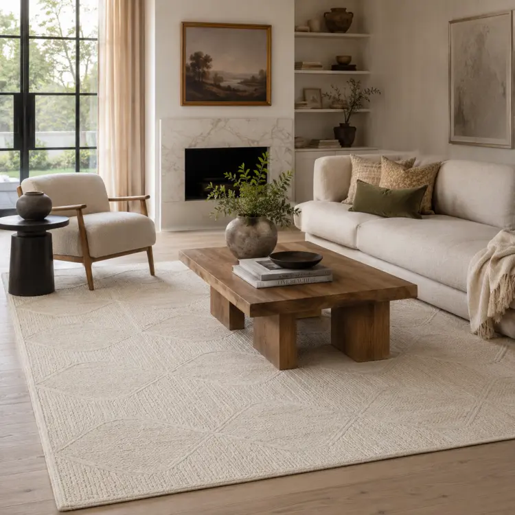 Genoa Bay Jute Rug in Oyster Shell
