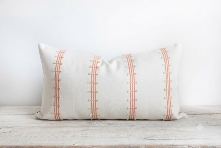 Malabar Dish Dash Cushion in Hand-woven Cotton & Jute