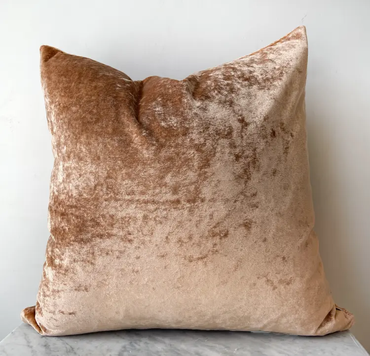 Mulberry Fortrose Velvet Pillow in Copper