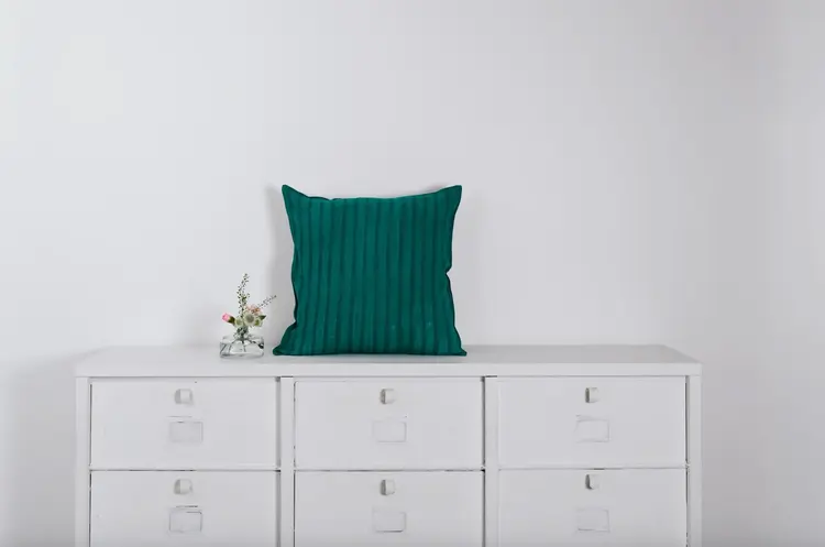 Emerald Green Stripe Cushion