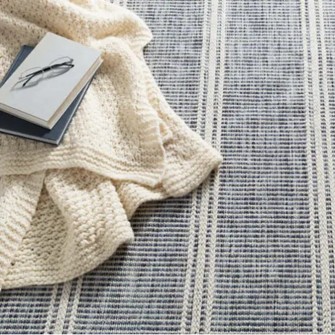 Malta Blue Woven Wool Rug (2x3 in stock)