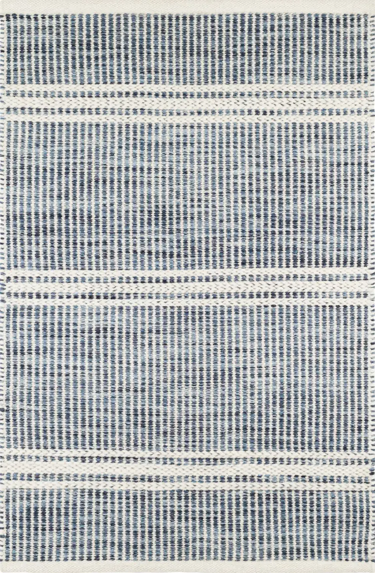 Malta Blue Woven Wool Rug (2x3 & 2.5x8 in stock)