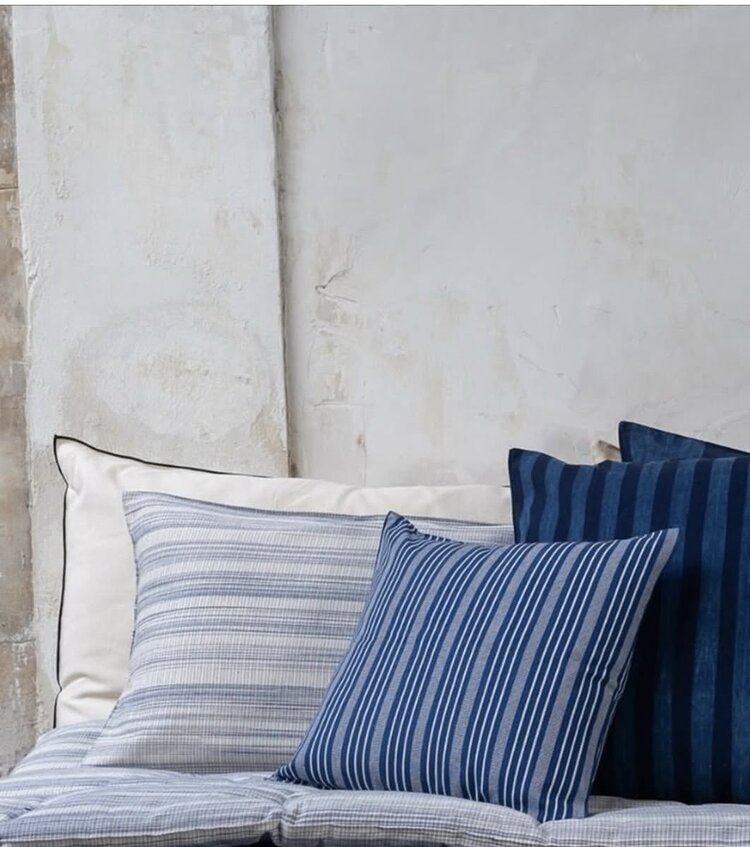 Blue Marine Stripe Lumbar Cushion