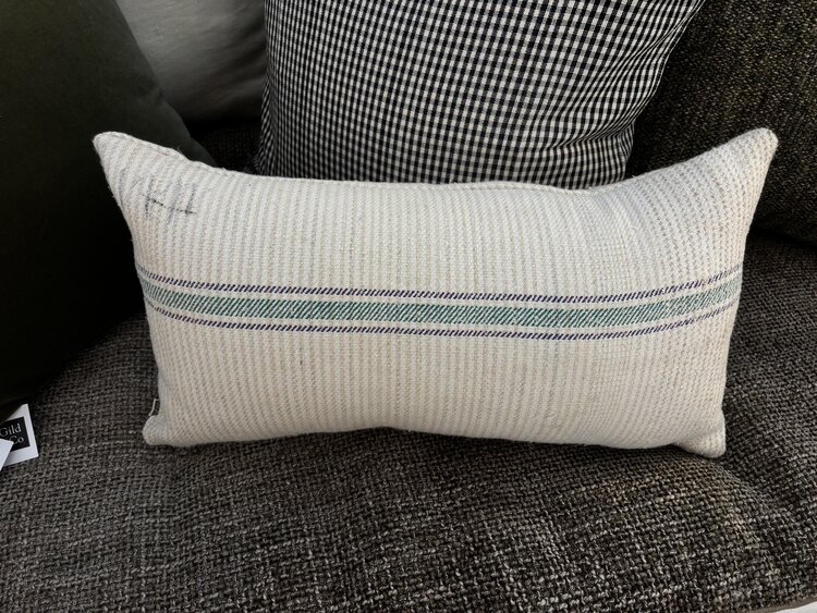 Vintage Tea Towel Cushion 12x21"