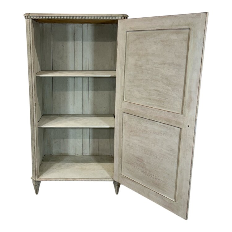Antique Grey Gustavian Wardrobe