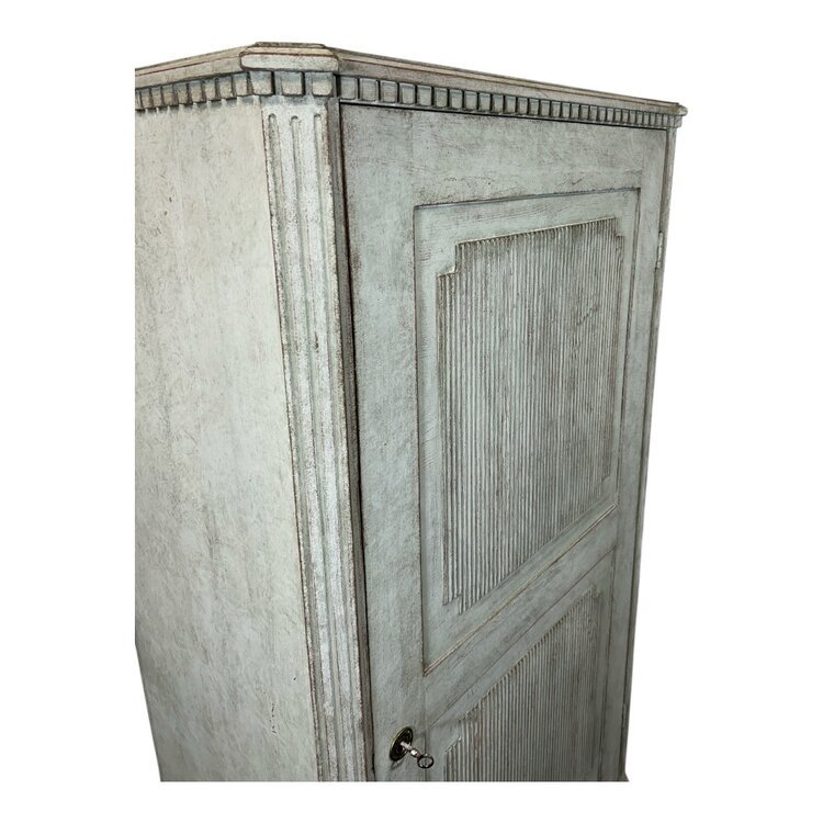 Antique Grey Gustavian Wardrobe