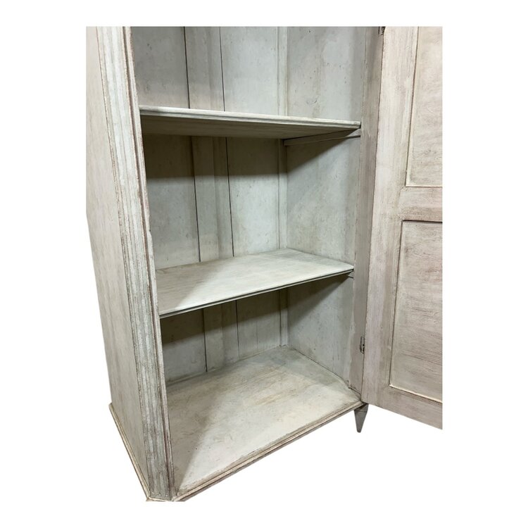 Antique Gustavian Grey Wardrobe