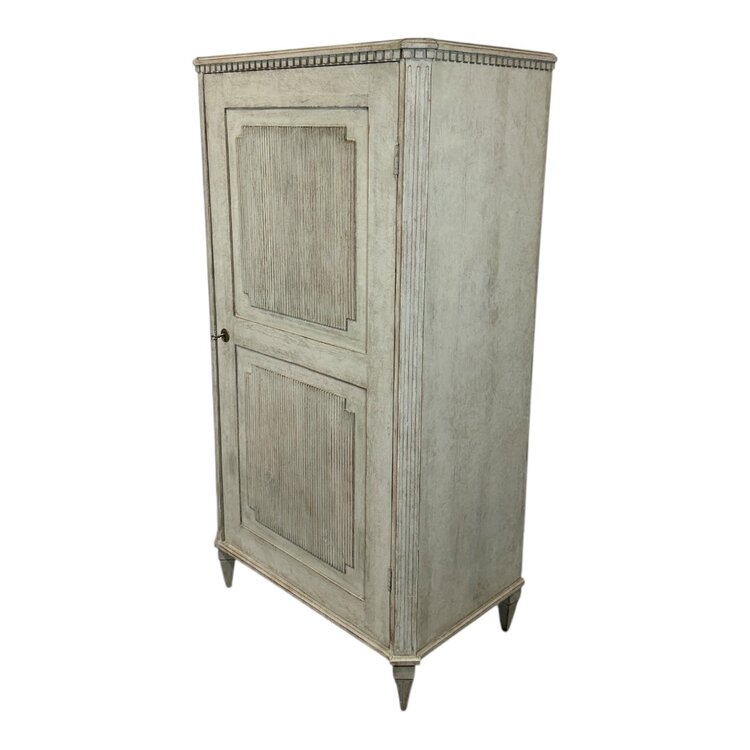 Antique Grey Gustavian Wardrobe