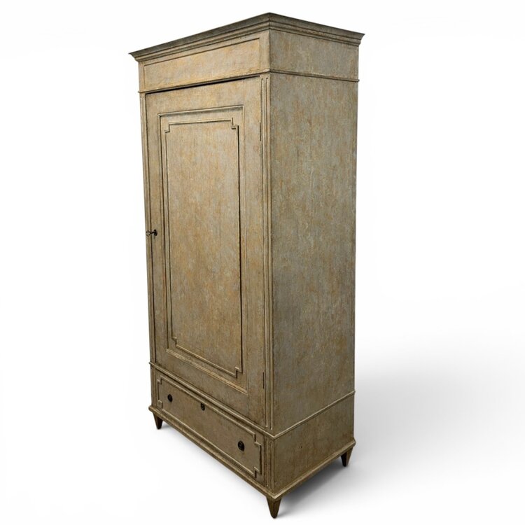 Antique Swedish Single-Door Wardrobe