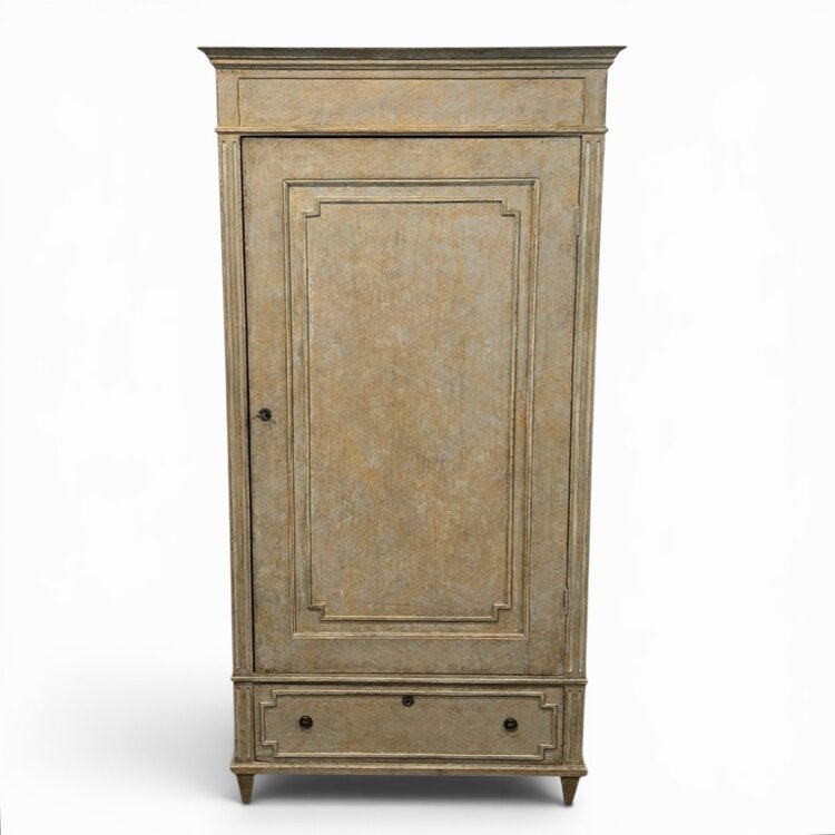 Antique Swedish Single-Door Wardrobe