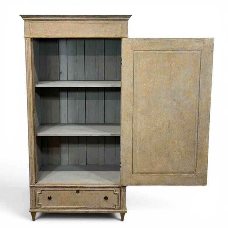 Antique Swedish Single-Door Wardrobe