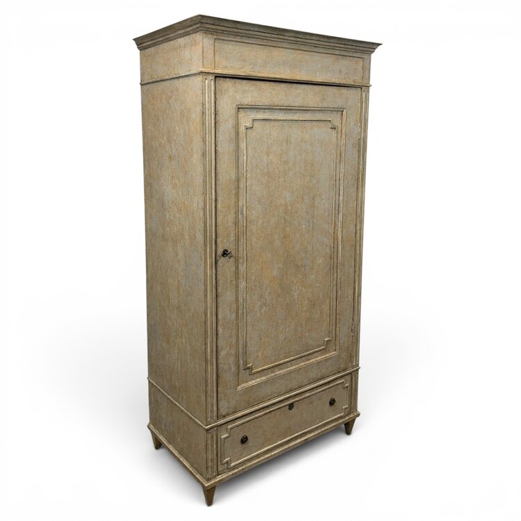 Antique Swedish Single-Door Wardrobe