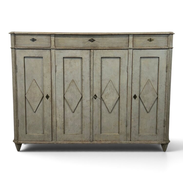 Antique Swedish Sideboard 4 door
