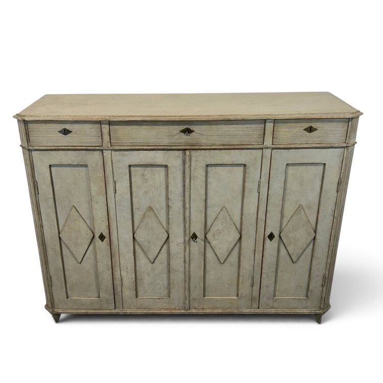 Antique Swedish Sideboard 4 door