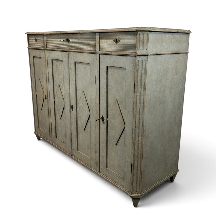 Antique Swedish Sideboard 4 door