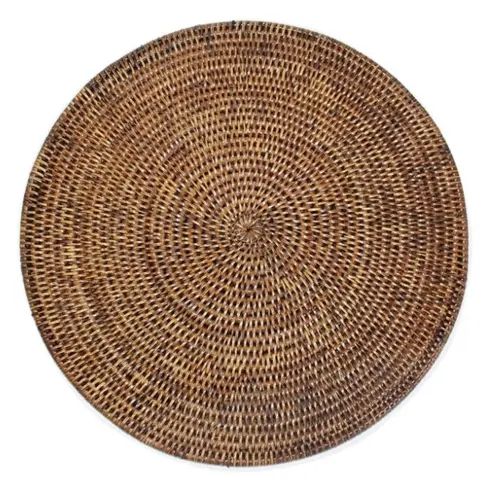 Rattan Placemat in Antique Brown