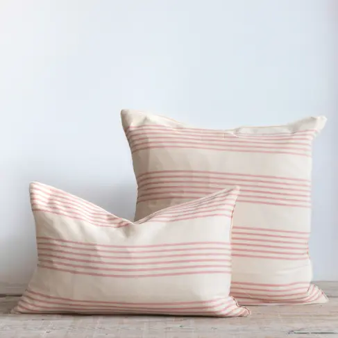 Left Bank Stripe Cushion - Pink Stripe