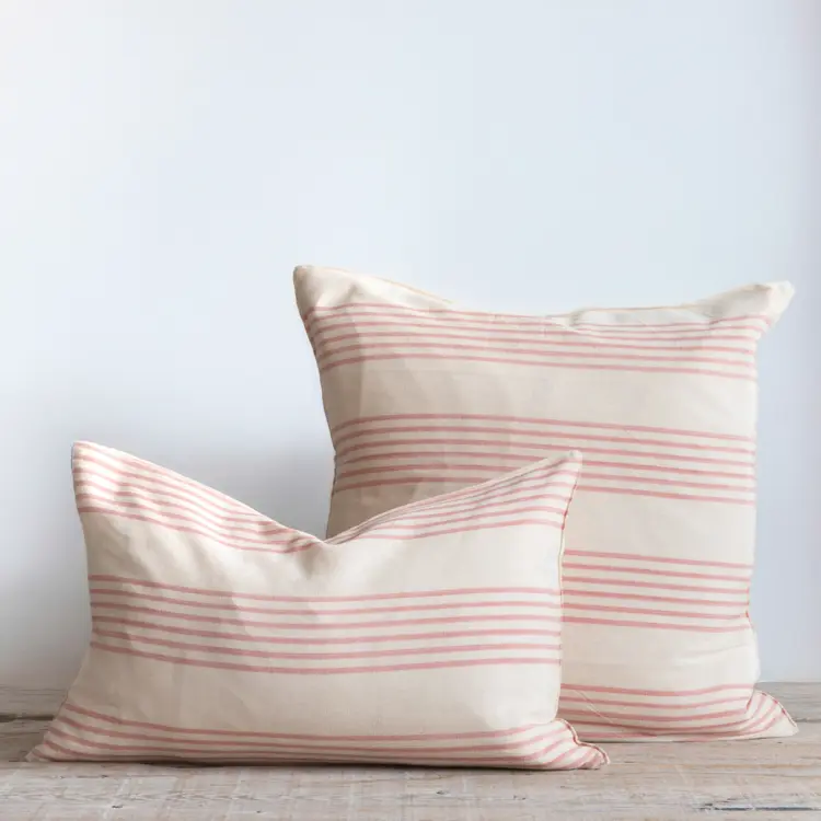 Left Bank Stripe Cushion - Pink Stripe
