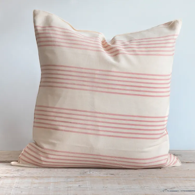 Left Bank Stripe Cushion - Pink Stripe