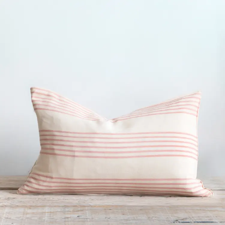 Left Bank Stripe Cushion - Pink Stripe