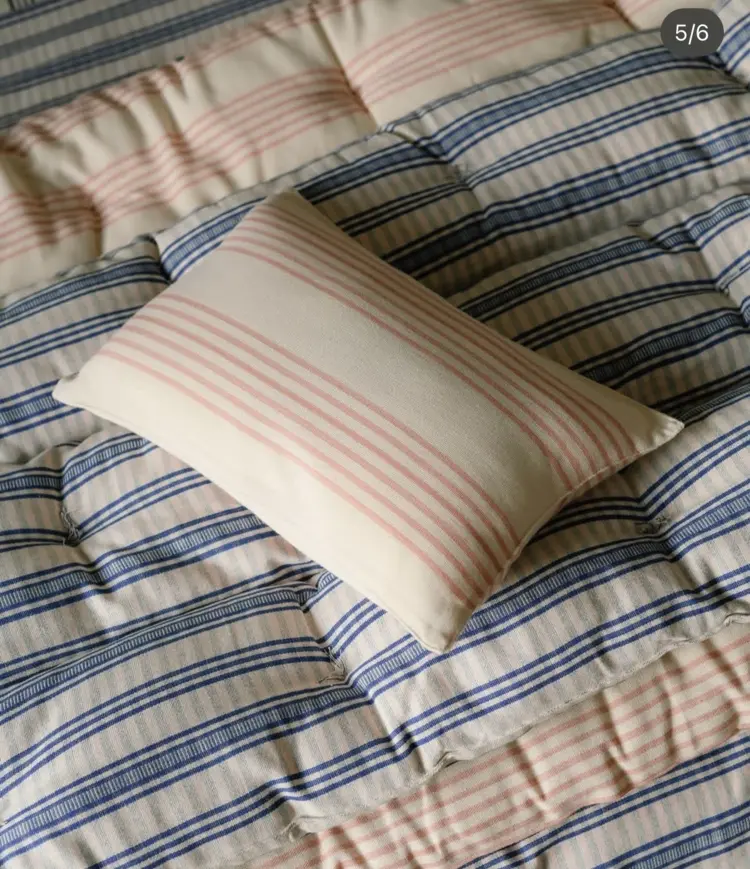 Left Bank Stripe Cushion - Pink Stripe