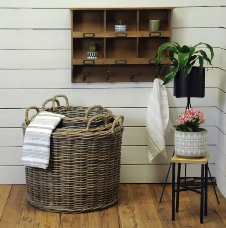 Utility Rattan Round Basket
