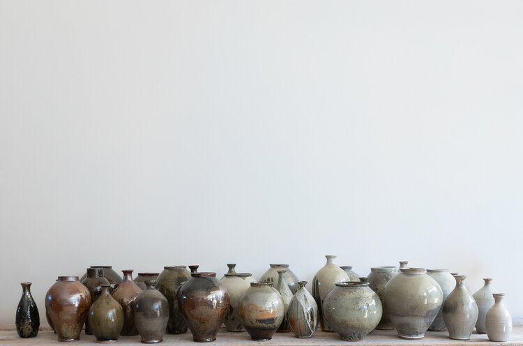 Christer Myrberg Pottery Bottle in Japanese Mingei Style