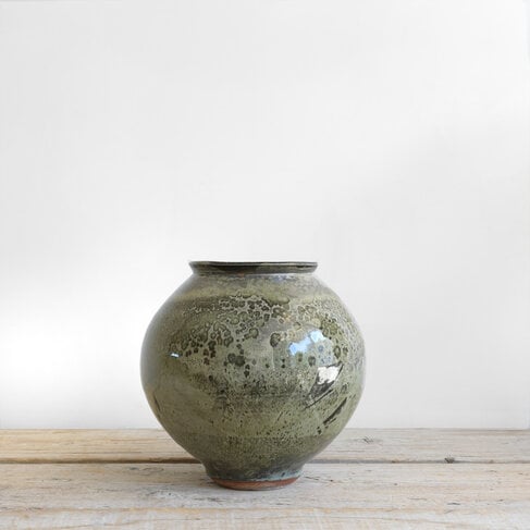 Christer Myrberg Large Round Vivid Glaze Pot
