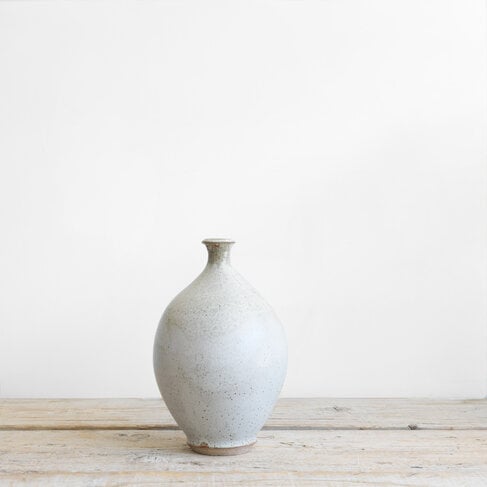 Christer Myrberg Rustic White Bottle Vase