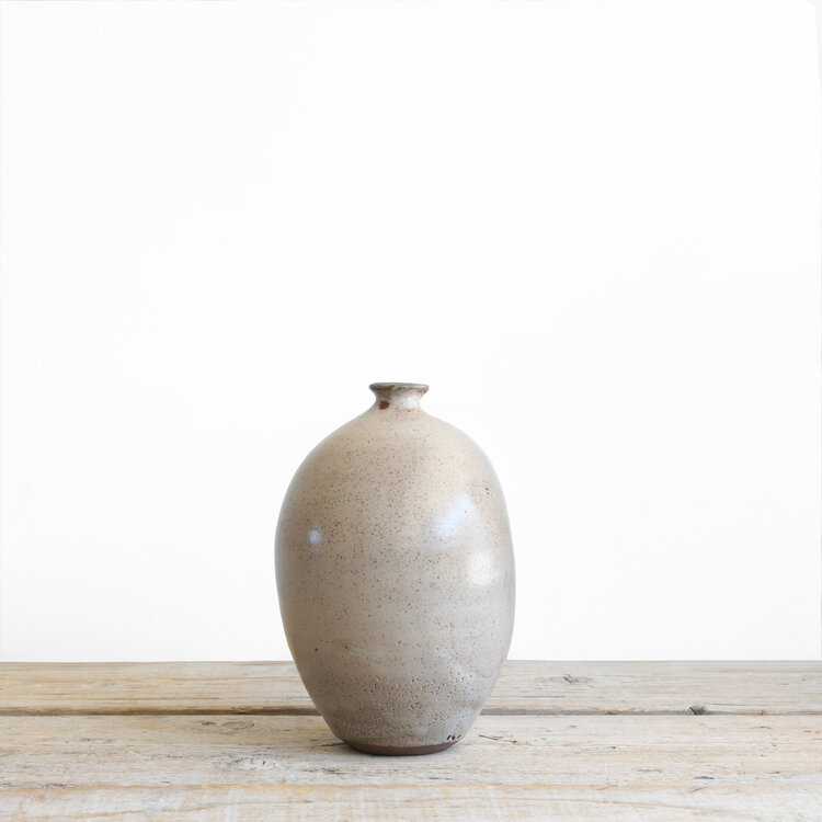 Christer Myrberg Round Rustic Bottle Pottery Vase