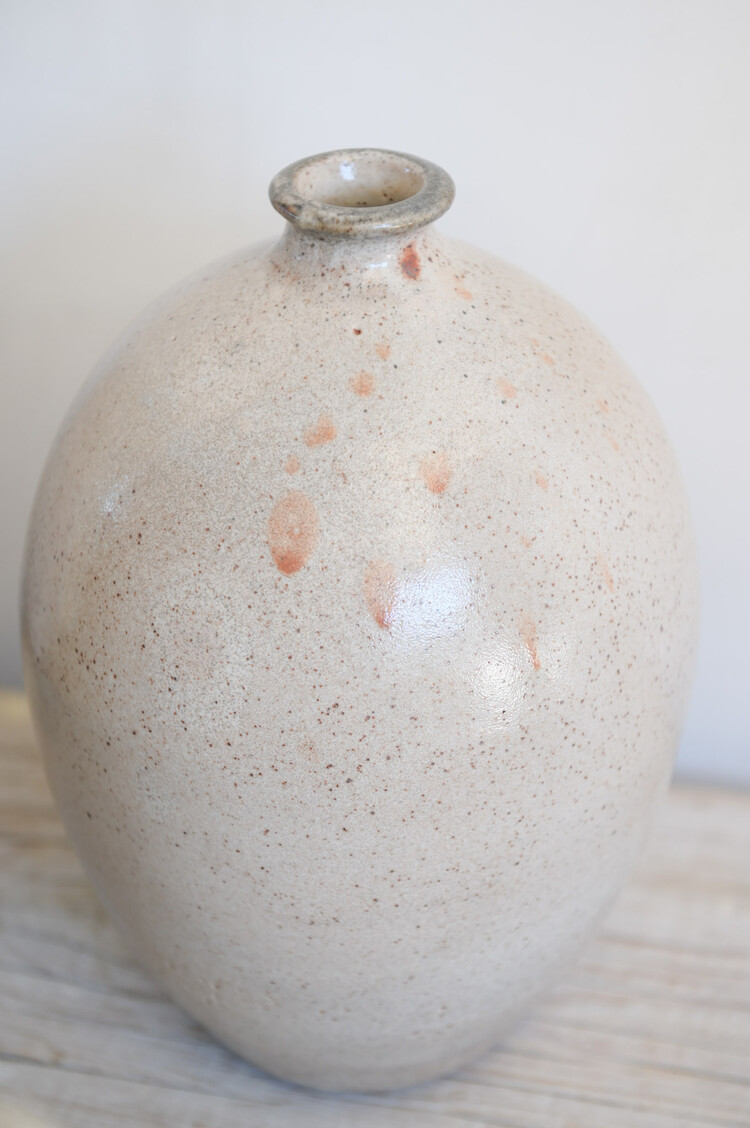 Christer Myrberg Round Rustic Bottle Pottery Vase