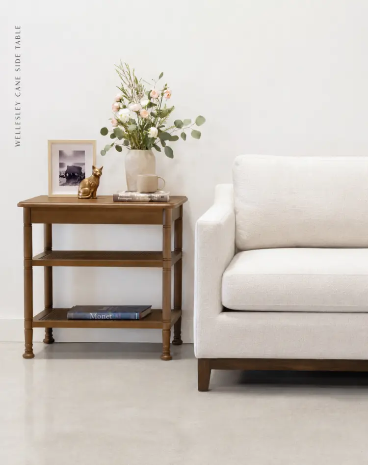 Wellesley Cane Side Table or Nightstand
